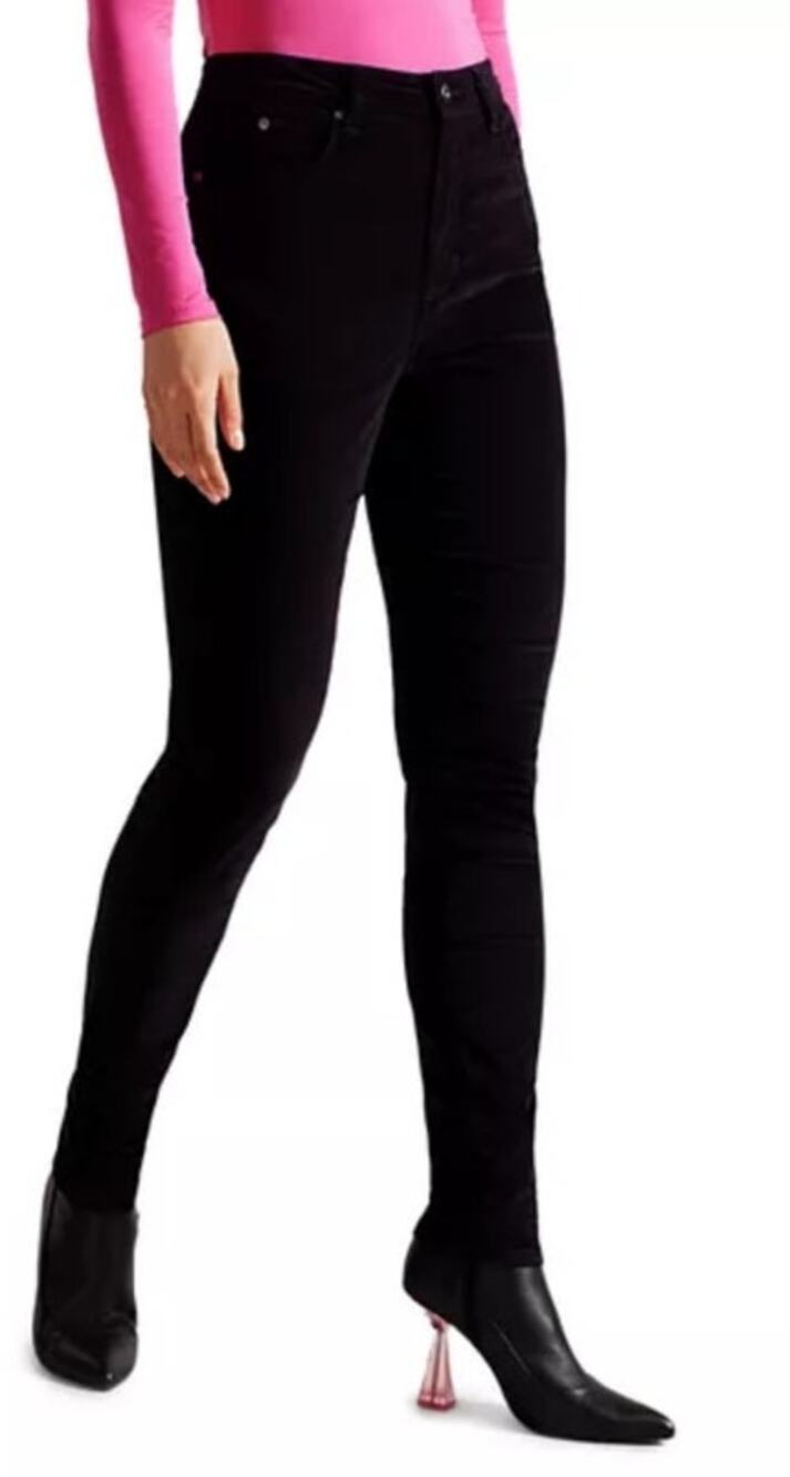 Ted Baker Livviah Velvet skinny jeans black size 25
